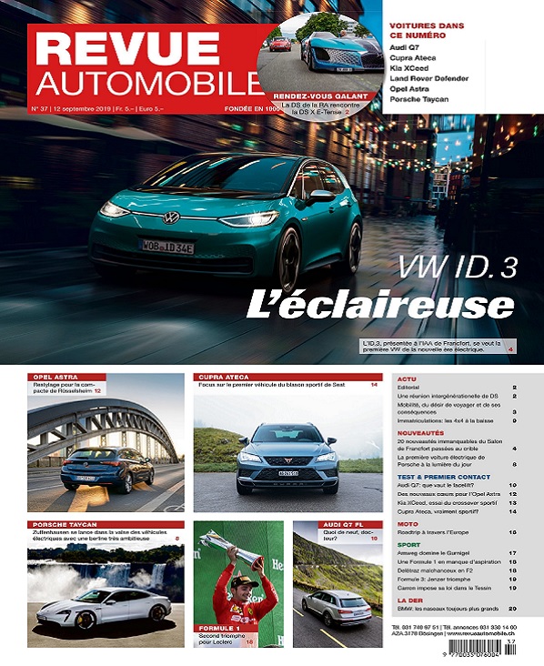 Revue Automobile N°37 Du 12 Septembre 2019
