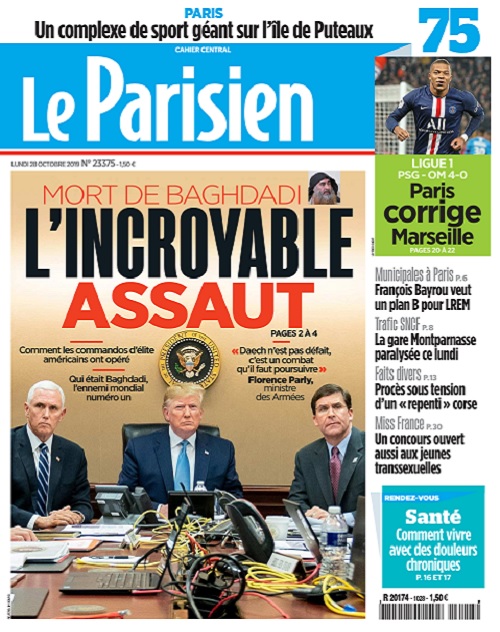 Le Parisien Du Lundi 28 Octobre 2019