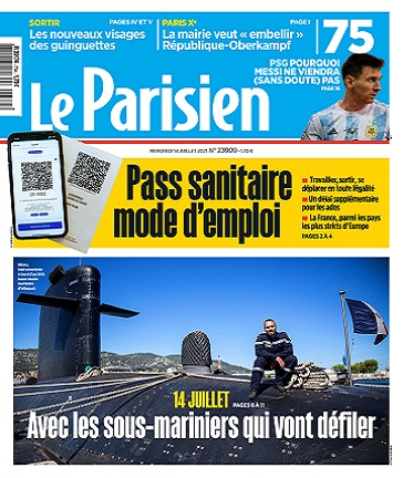 Le Parisien Du Mercredi 14 Juillet 2021